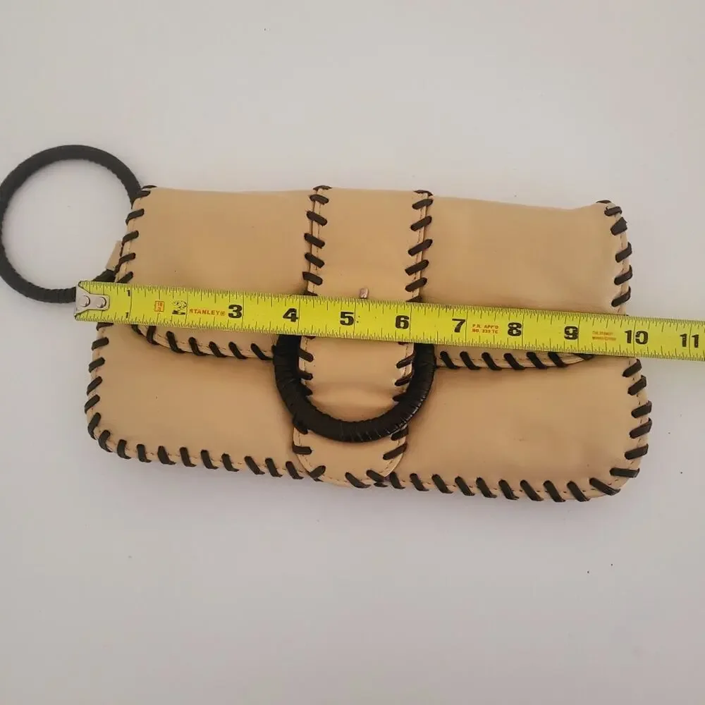 Small clutch / pocketbook / purse with wrist ring